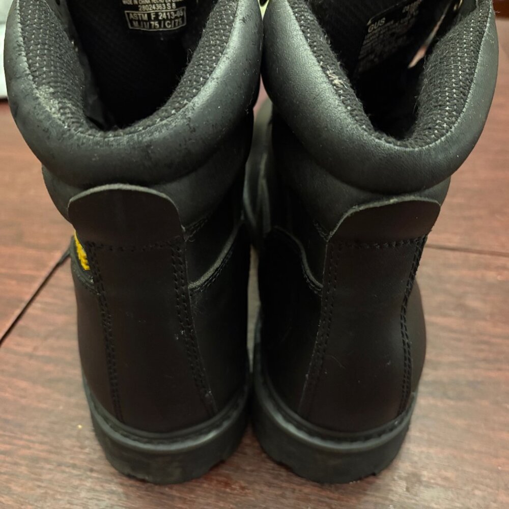 Men's Brahma Black Leather Gus Steel Toe Work Boots Lace Up Size 13 W WIDE - Picture 10 of 10